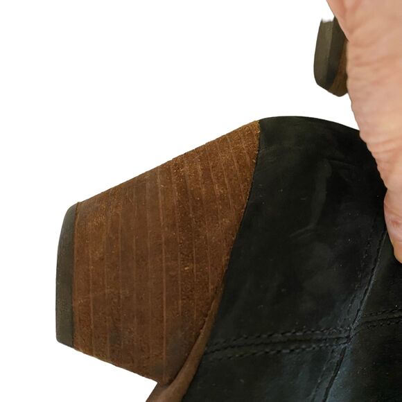 FRYE Reina Black Suede Ankle Western Style Bootie Size 7 - Picture 9 of 15